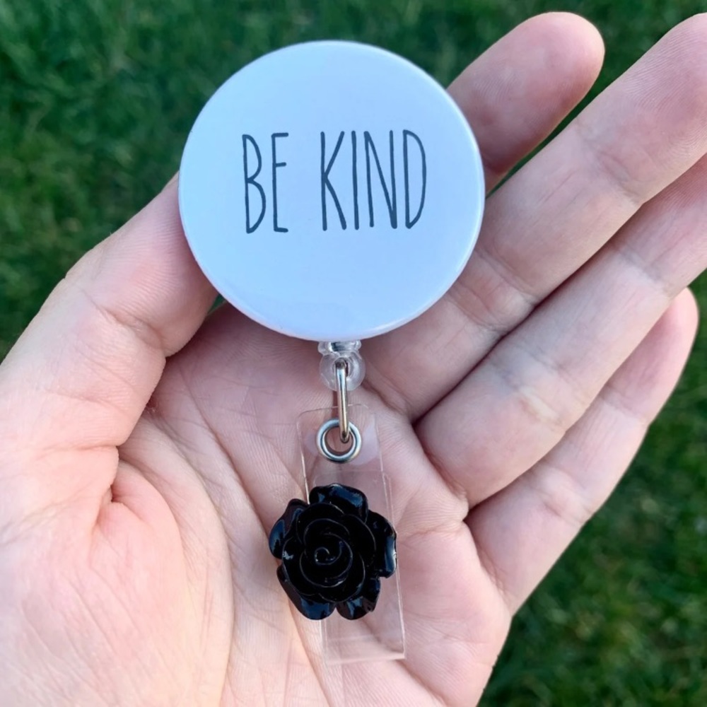 Be Kind Rae Dunn Font Badge Holder